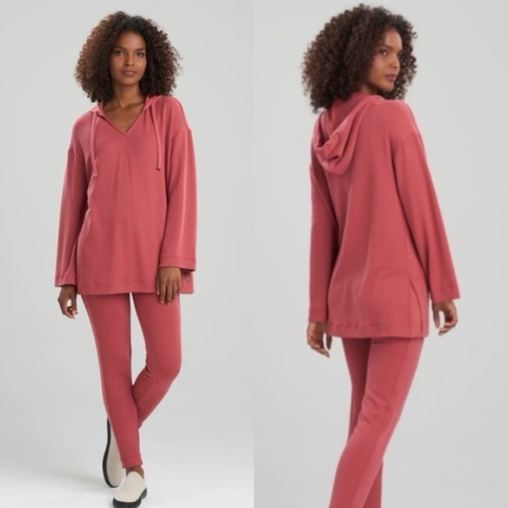 Natori Fuji Salmon Color Hoodie Size Medium